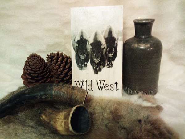 Deco-bordje: Wild West - Bizons