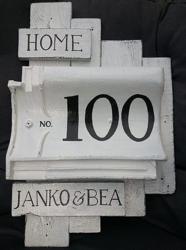 Huisnummerbord 100