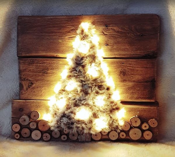 Deco-bord - Kerstboom "Tree"met lichtjes